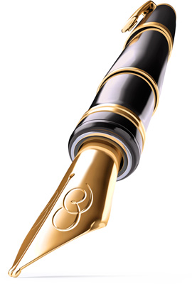 Beautiful purple and gold fountain pen